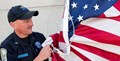 VADOC Corrections Officer Raises an American Flag