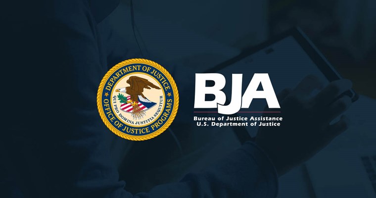 Bureau of Justice Assistance logo on dark blue background