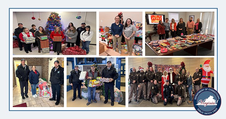 VADOC employees participating in holiday activities.